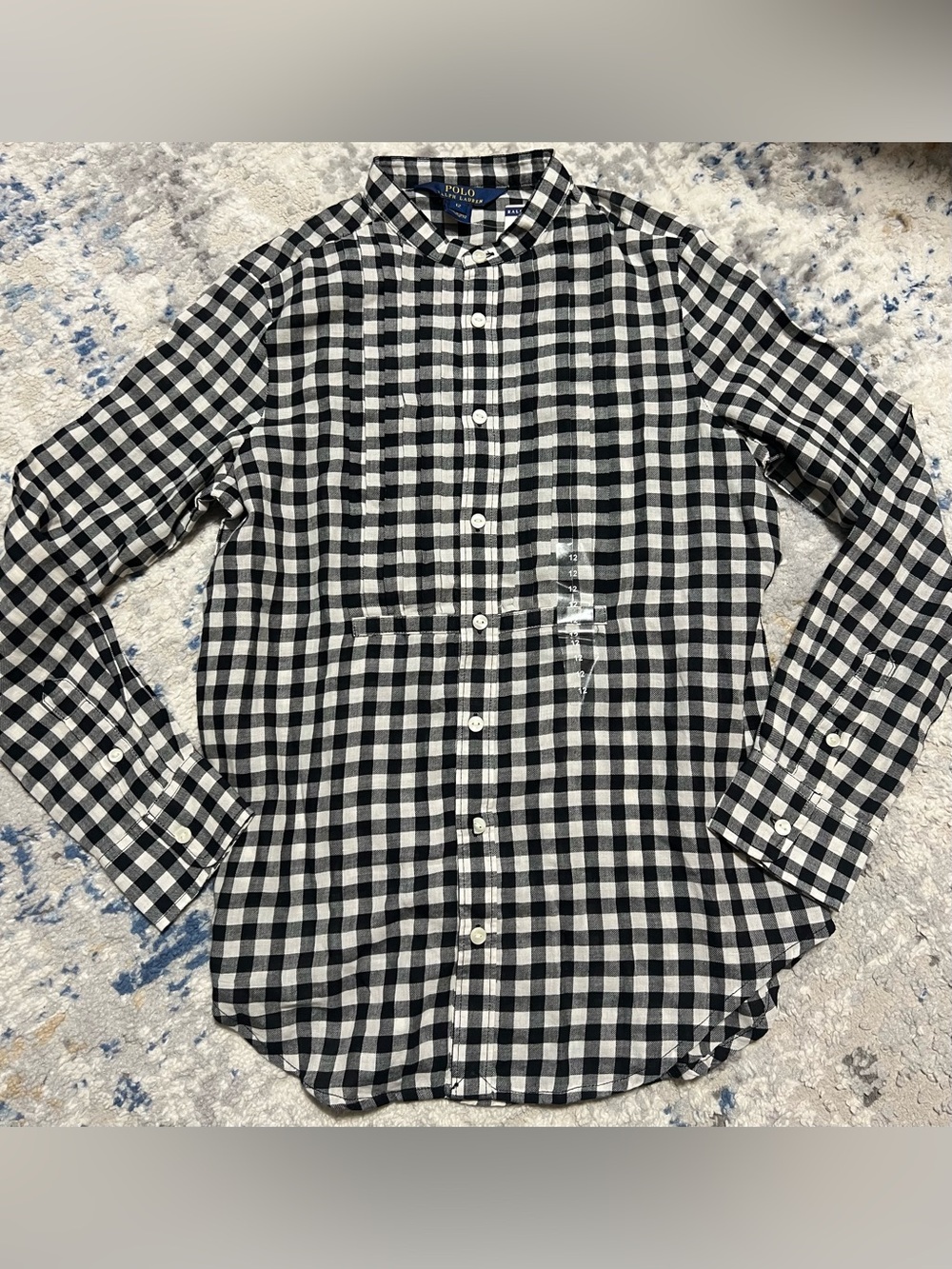 Polo by Ralph Lauren Black & White Check Gingham Button-Down Shirt